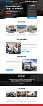 Transportation And Logistic Service Responsive Landing Page Template Landing Page Design Logistics Design Web Design Tips