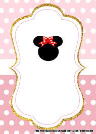 Free Minnie Mouse Pink And Gold Invitation Templates Minnie Mouse Invitations Mickey Mouse Invitation Minnie Mouse Birthday Invitations