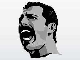 Free vector silhouettes for commercial use in.svg and.png format with a transparent background. Singing Freddie Mercury Ai Vector Uidownload