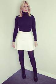 Monday june 19 3:46 pm. This Morning Presenter Holly Willoughby Ditches Her Trust Pointed Heels For Autumn Boots News Fashion White Skirt Outfits Fashion White Skirt Winter