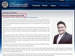 Dr Azizan Osman Dituduh Penipu Punca Phd Palsu Dr Azizan Penipu Phd Dr Azizan Osman Adalah Palsu Nama Dr Azizan Osman Menjadi Perbincangan Osman Phd Doctor
