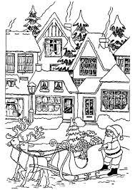 noel traineau village page 19 sur 45 hugolescargot com santa coloring pages christmas colors coloriage de vacances imprimable