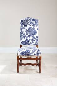 Check spelling or type a new query. French Side Chair With Blue And White Fabric Blue White Fabric Fabric Dining Chairs Blue White