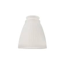 Portfolio 4 76 In H 4 37 In W Frosted Ribbed Glass Bell Vanity Light Shade Lowes Com Vanity Light Shade Vanity Lighting Light Shades