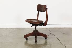 Stunning Vintage Walnut Industrial Desk Chair By Sikes Vintage Supply Store