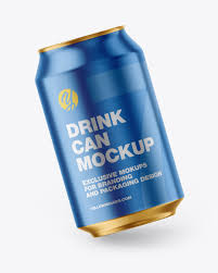 Glossy Metallic Can Mockup In Can Mockups On Yellow Images Object Mockups