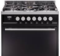 Ilve® Professional Plus II Series 30" Glossy Black Pro Style Dual Fuel Range