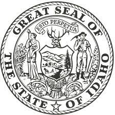 The snake river flows north through the hells canyon and forms the boundary between idaho and oregon. Idaho State Seal Images Flag Coloring Pages Coloring Pages Idaho State