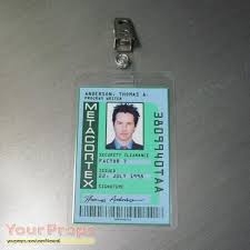 Matrix by aki neo is the lead character in the matrix trilogy, consisting of the matrix, the matrix reloaded, and the matrix. The Matrix Thomas Anderson S Metacortex I D Card Replica Movie Costume
