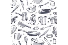 Fun online kids' cooking classroom activities, healthy kids' recipe activities, online kids' virtual cooking games, and printable healthy cooking learning pages and worksheets for elementary students. Cooking Utensils Seamless Pattern Sketch Kitchen Tool Kitc 862919 Patterns Design Bundles