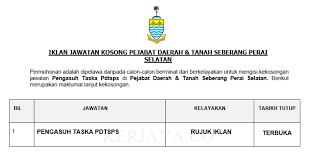 Maklumat mengandungi blog ppd selatan dibina dengan harapan agar interaksi/hubungan dengan sekolah dipermudahkan dan dapat dicapai tanpa sempadan masa, tempat.diharapkan. Jawatan Kosong Terkini Pejabat Daerah Tanah Seberang Perai Selatan Kerja Kosong Kerajaan Swasta