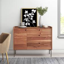 A credenza in it's simplest terms is a cupboard or sideboard. Blu Dot Peek 1 Door 3 Drawer Credenza Wayfair