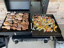 Sear some hash browns, bacon, and eggs on the griddle plate. Blackstone Tailgater Combo Grill Catch Clean Cook Youtube