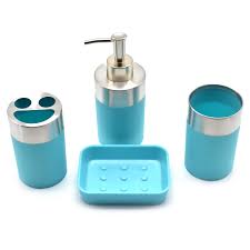 Croscill® nomad bath accessory collection in blue. Buy Shopnjazz Acrylic Bathroom Accessories Set Of 4 Pc Blue Online At Low Price In India Snapdeal