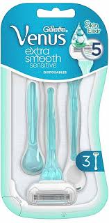Venus™ disposable razors provide a close shave and silky smooth skin in just one stroke. Gillette Venus Extra Smooth Sensitive Disposable Razor Set 3 Pcs Makeup Uk