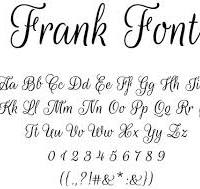 Frank Font, Script Font, Cursive Font, Handwritten Font,Calligraphy  Font,Modern,Font for Cricut, Procreate Font, Canva Font, Aestethic Font.