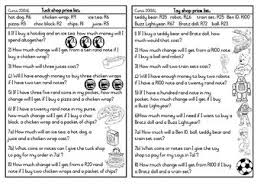 Money Word Problems Using A Price List Grade 3 Money Word Problems Word Problems Money Worksheets