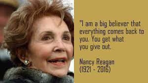 Quotations by nancy reagan, american first lady, born july 6, 1921. 24 Quotes From Nancy Reagan To Honor Her Legacy Kingdom Ambassadors Empowerment Network