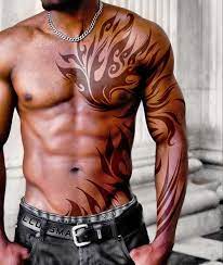 Tribal tattoos sick tattoo chest arm designs half cool. Pin Em Tats