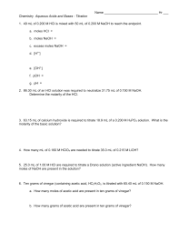 To be able to see when the reaction is complete c. Aqueous Acid Base Titration