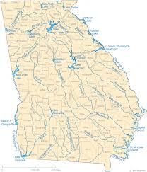 Map Of Georgia Lakes Streams And Rivers
