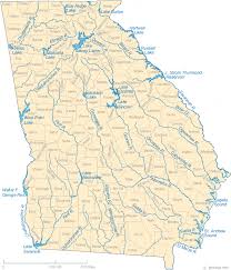 map of georgia lakes streams and rivers