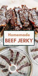 Teriyaki Beef Jerky Recipe Homemade Beef Jerky Jerky Recipes Beef Jerky Recipe Dehydrator