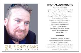 Troy Allen Hukins 2pm, Friday 31st October 2025.