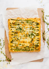 Sit the salmon fillets on top of the leeks, season with salt and pepper and spoon the dressing over so the ginger and chilli is on top. Asparagus And Leek Tart A Quick And Easy Brunch Recipe