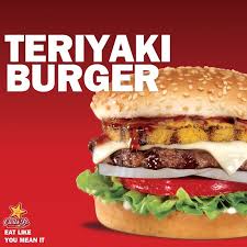 Burger Lezat Dengan Saus Teriyaki Khas Carl S Jr Yang Lezat Ditambah Dengan Potongan Nanas Sehingga Membuat Burger Ini Teriyaki Burgers Carl S Jr Menu Food N