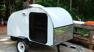 Build your own travel trailer plans. Motorcycle Teardrop Camper Plans Completed Pictures