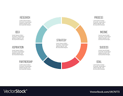 business infographics pie chart with 8 sections