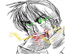 He's quite popular because of his handsomeness, but all he only wants a quiet and p. Eren Yeager Aot Drawception