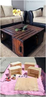 Vintage wooden commode on light wooden floor at light brick wall background. 25 Wood Crate Upcycling Projects For Fabulous Home Decor Diy Crafts