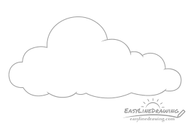 First, draw the wavy lines on the right. How To Draw A Cloud Step By Step Easylinedrawing