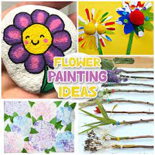 They usually throw out wilting flowers so they should be happy to let you have them for educational purposes.) tempera paint; Flower Painting Ideas For Kids Messy Little Monster