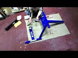 Assembling Big Blue Motorcycle Lift Youtube Blue Motorcycle Big Blue Blue
