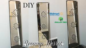 I have also used self adhesive velcro tape in the past is the mirror is not to. Diy Dollar Tree Walmart Revamp Long Mirror Decor Dollar Tree Diy Mirror Wall Art Petalisbless Youtube