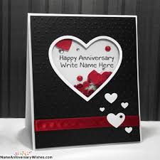 Sub out the imagery with your own photos. Happy Wedding Anniversary Card With Name