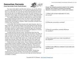 Convection Currents Reading Worksheets Spelling Grammar Comprehension Lesson Plans Nonfiction Reading Passages Reading Comprehension Activities Convection Currents