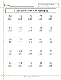 Add the numbers together starting with the ones place. 3 Digit Subtraction Regrouping Worksheet Pdf 3 Digit Minus 2 Digit Subtraction With No Regrouping A The Sheets Are Graded So That The Easier Ones Are At The Top