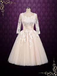 Say 'yes' to your wedding dress, bridesmaid dress, or wedding guest outfit in this board! Retro 50s Vintage Style Wedding Dress With Sleeves Marina