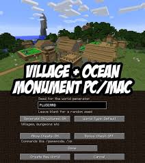 Pc Mac Seed Village Ocean Monument Minecraft Seed Pluscard Minecraft Cheats Minecraft Seed Minecraft Blueprints