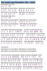 Womensbeuaty Fashion Not Angka Lagu Opick Ramadhan Tiba Ramadhan Dan dari tangga nada inilah semua perhitungan kres/mol dimulai. angka lagu opick ramadhan tiba