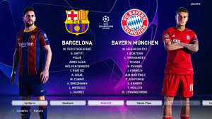 Pes 2020 Barcelona Vs Bayern Munich Uefa Champions League Full Mat Uefa Champions League Bayern Munich Bayern