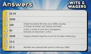 From tricky riddles to u.s. How To Play Wits Wagers Official Rules Ultraboardgames