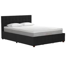 Woodworking plans for platform bed no. Queen Elizabeth Velvet Upholstered Bed With Storage Black Cosmoliving By Cosmopolitan Target