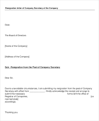 Click to view livecareer's professional secretary recommendation letter. Free 6 Sample Company Resignation Letter Templates In Pdf Ms Word