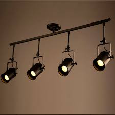 Industrial ceiling light pendant light glass lampshade lighting loft cafe decor. Retro Loft Vintage Led Track Light Industrial Ceiling Lamp Bar Clothing Personality Spotlight Light Four Heads Lamp Night Light Cupcakelight Lamp Led Aliexpress
