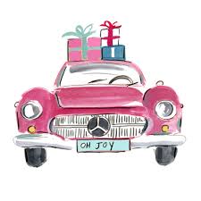 Yes Please Vintage Mercedes Benz Bbriggsillustration Etsy Com Printable Holiday Card Christmas Prints Create Your Own Card